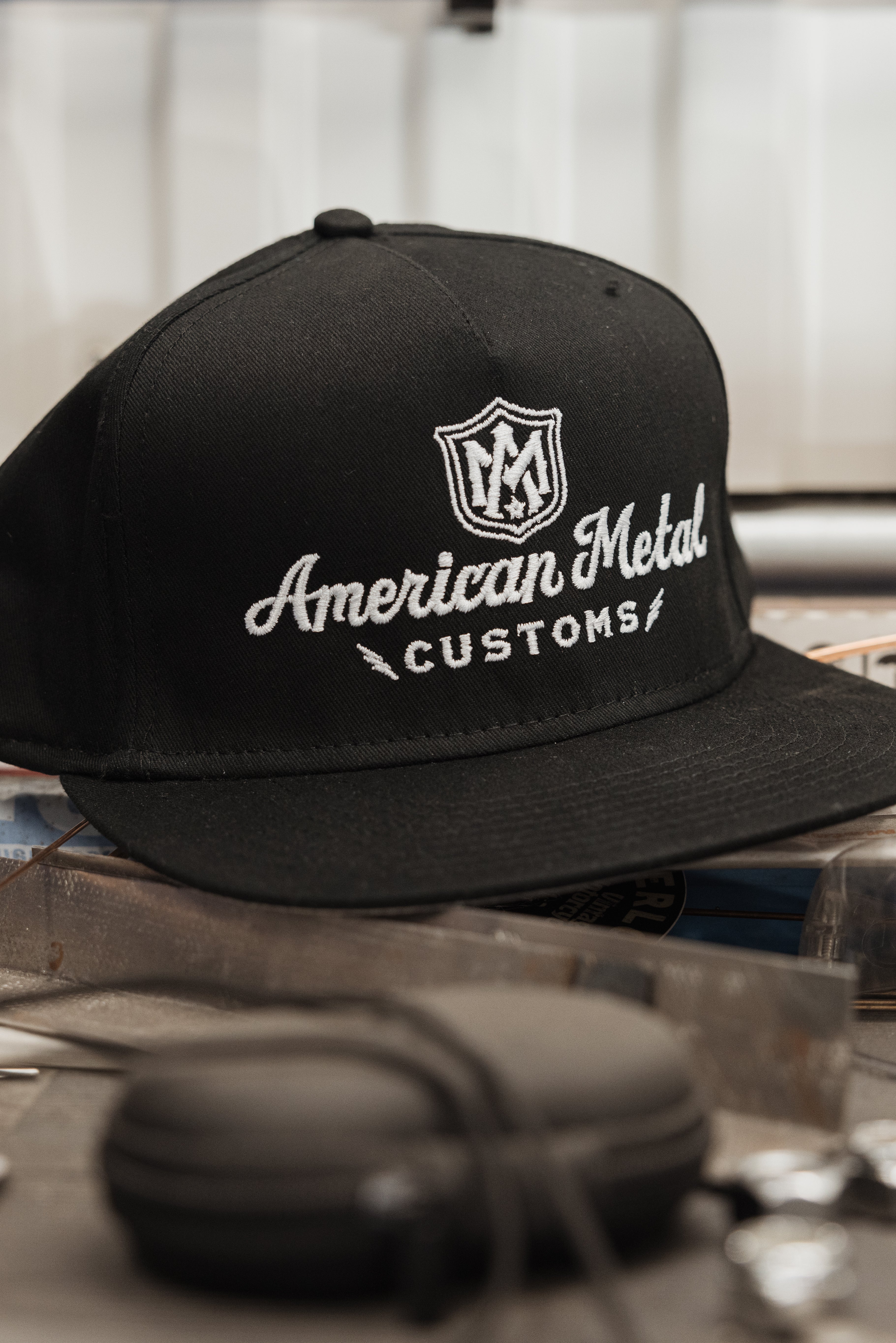 4 - Custom Shop Flat Brim Hat – American Metal Customs